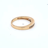 0.30 Carat Round Brilliant H I1 Diamond 14 Karat Yellow Gold Band Ring