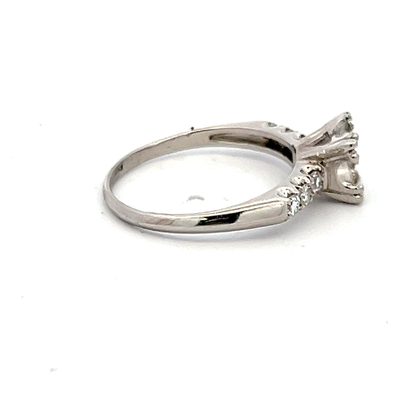 Carat J VS1 Diamond Platinum Semi Mount Ring