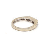 0.34 Carat Princess Cut Diamond 14 Karat White Gold Band Ring