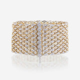 15.00 Carat Round Brilliant G VS1 Diamond Gold Link Bracelet
