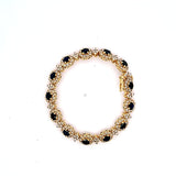 2.71 Carat Oval Shape Sapphire 14 Karat Yellow Gold Gemstone Bracelet