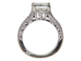 Tacori 1.48 Carat Trapezoid and Princess and Round Diamond 18K WG Semi Mount Ring