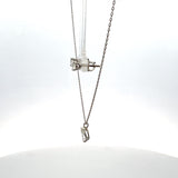 Tiffany & Co 1.76 Carat Diamond Platinum Necklace Pendant and Stud Earrings