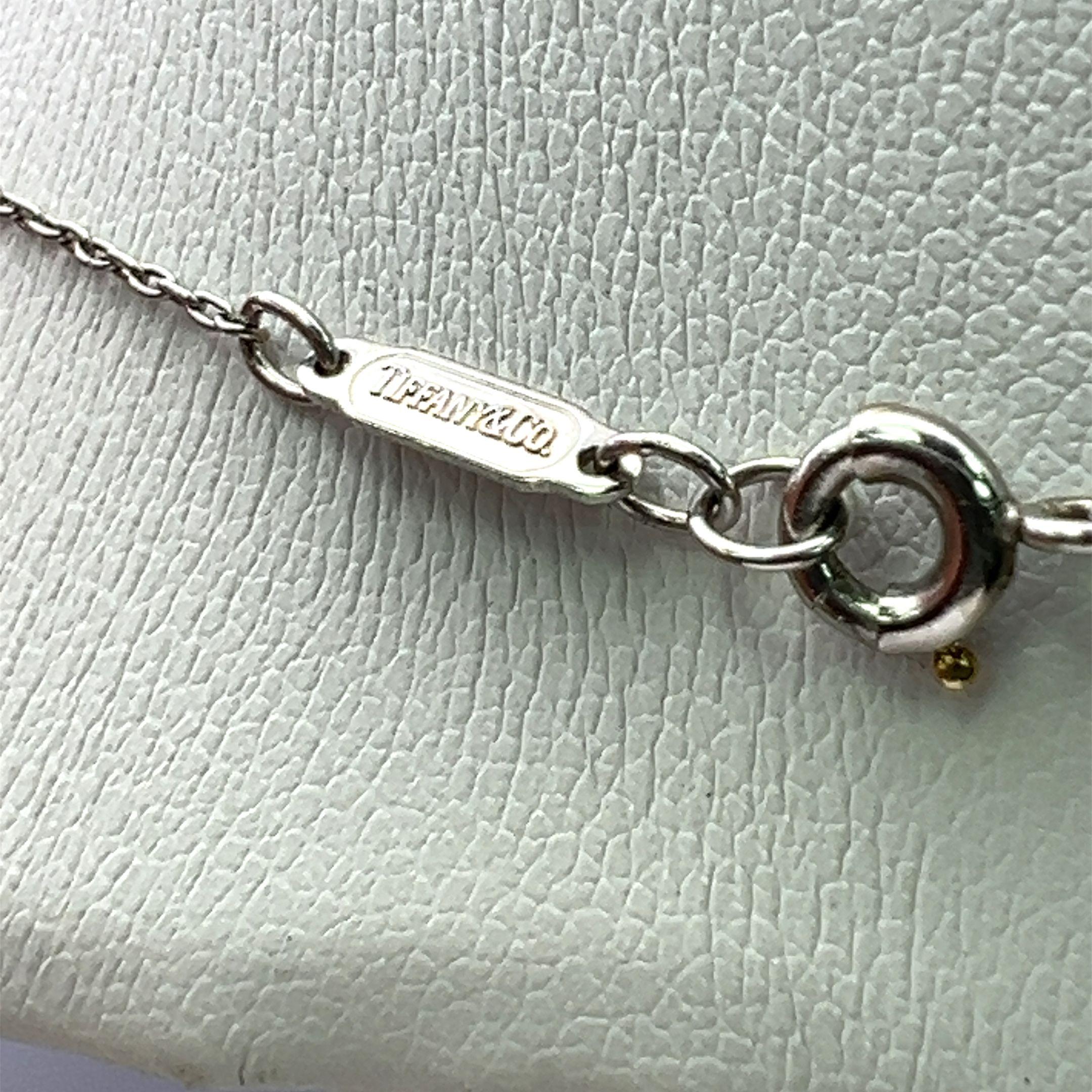 Tiffany & Co Platinum Necklace & Earring Set 1.76ct Pear & Round G VS1 Diamonds