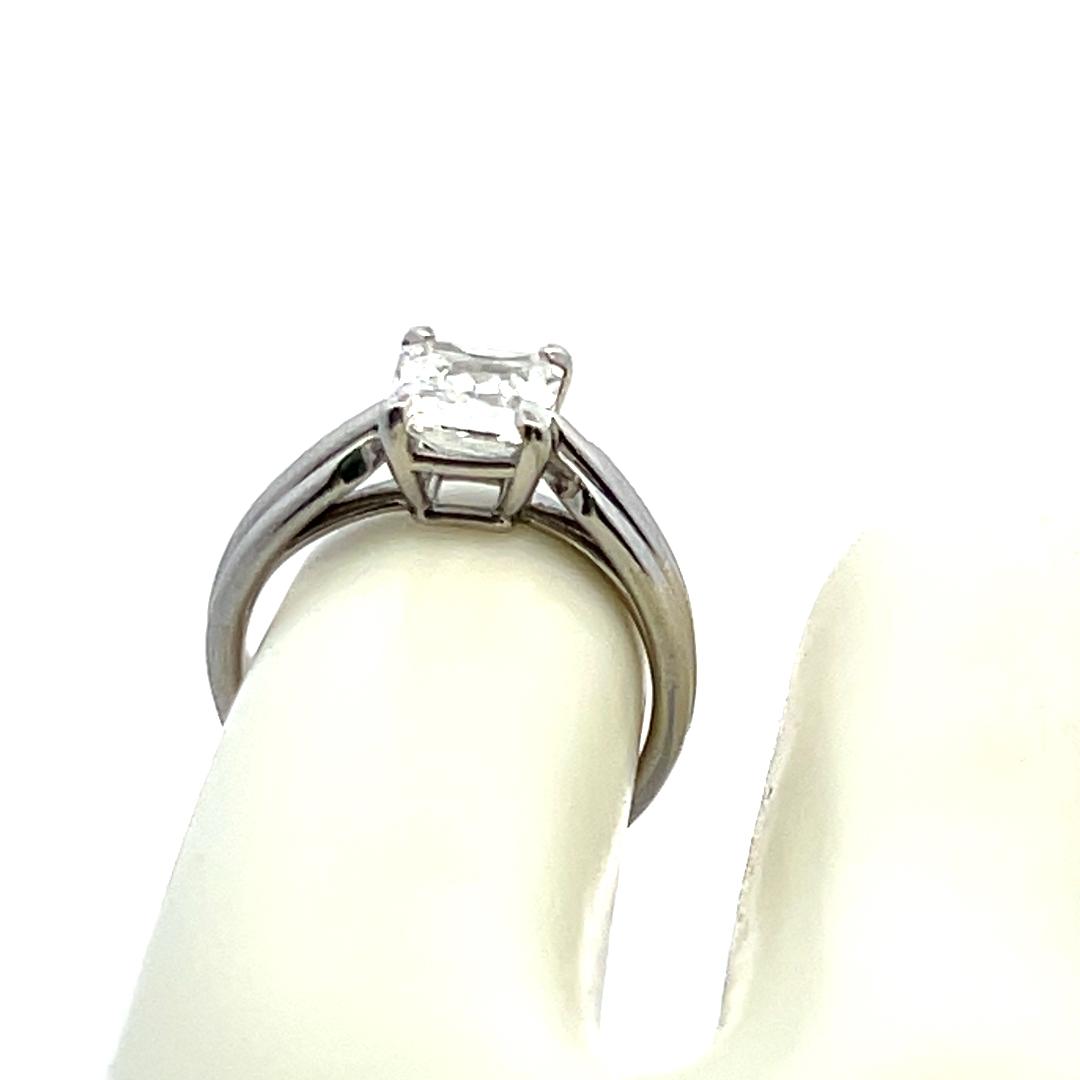 Cartier 1.63 Carat Radiant Shape F-VS1 Diamond Platinum Engagement Ring