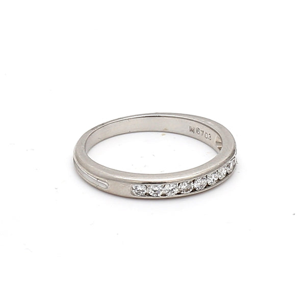 Tiffany & Co 0.50 Carat Round Brilliant Diamond Platinum Half-Eternity Ring