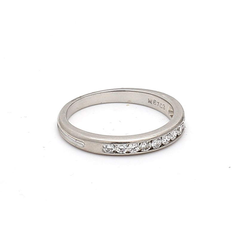 Tiffany & Co 0.50 Carat Round Brilliant Diamond Platinum Half-Eternity Ring