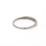 0.20 Carat Round Brilliant H I1 Diamond White Platinum Band Ring