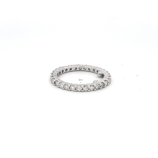 0.56 Carat Round Brilliant H VS1 Diamond Platinum Eternity Band Ring