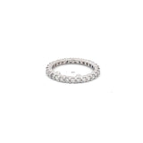 0.56 Carat Round Brilliant H VS1 Diamond Platinum Eternity Band Ring