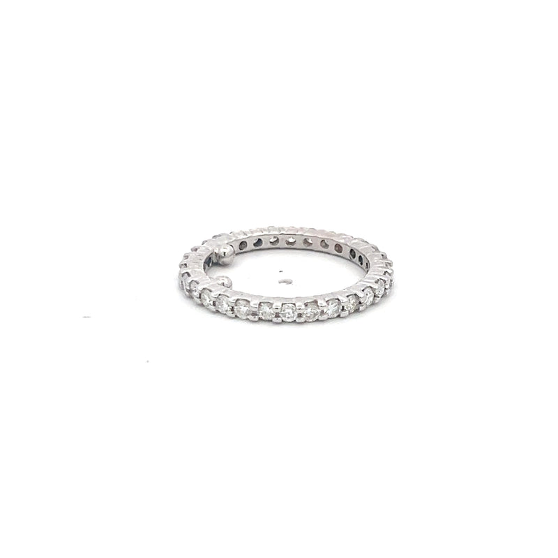 0.56 Carat Round Brilliant H VS1 Diamond Platinum Eternity Band Ring