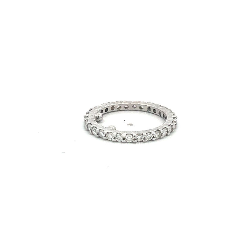 0.56 Carat Round Brilliant H VS1 Diamond Platinum Eternity Band Ring