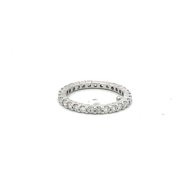 0.56 Carat Round Brilliant H VS1 Diamond Platinum Eternity Band Ring