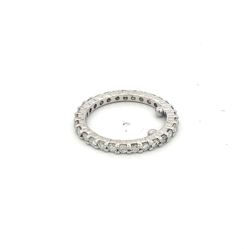 0.56 Carat Round Brilliant H VS1 Diamond Platinum Eternity Band Ring