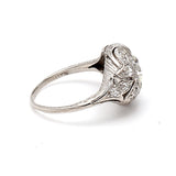 1.44 Carat Round Brilliant J VS1 and Diamond Platinum Wedding Ring