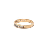 0.60 Carat Round Brilliant H SI1 Diamond 10 Karat Yellow Gold Band Ring