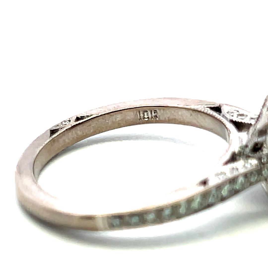 Tacori 18K WG Engagement Ring & Band 0.9ct Lab-Grown and 0.5ct Natural Diamonds