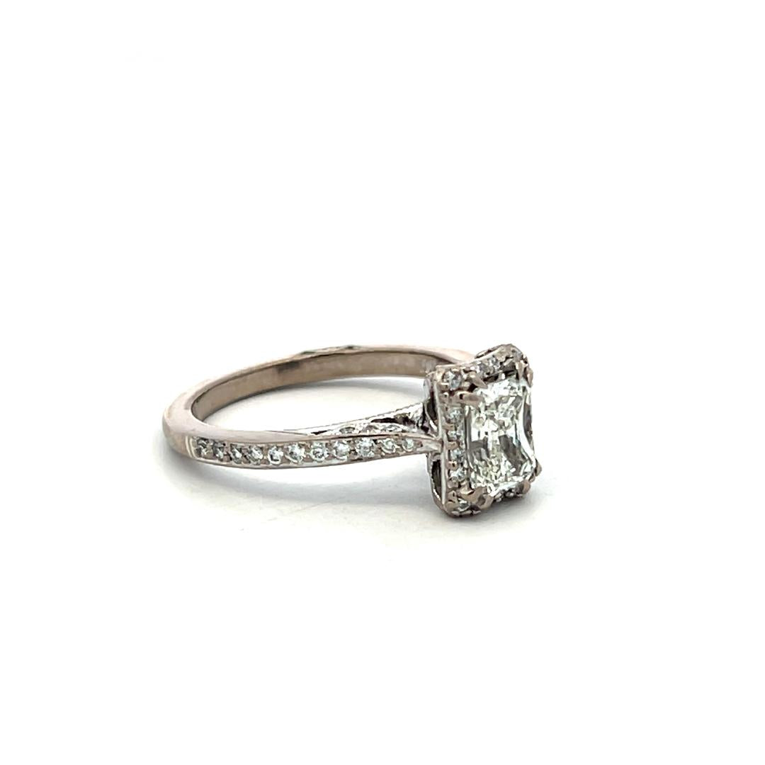 Tacori 18K WG Engagement Ring & Band 0.9ct Lab-Grown and 0.5ct Natural Diamonds