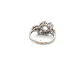 0.55 Carat Tapered Baguette and Round Diamond Platinum Semi Mount Ring