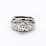 1.16 Carat Old European Cut I SI2 Diamond Platinum Wedding Ring
