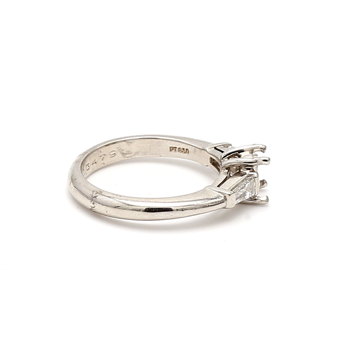 Tiffany & Co 0.30 Carat Tapered Baguette Shape Diamond Platinum Semi Mount Ring