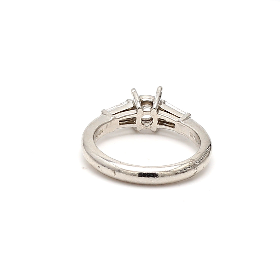 Tiffany & Co 0.30 Carat Tapered Baguette Shape Diamond Platinum Semi Mount Ring