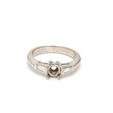 Tiffany & Co 0.30 Carat Tapered Baguette Shape Diamond Platinum Semi Mount Ring