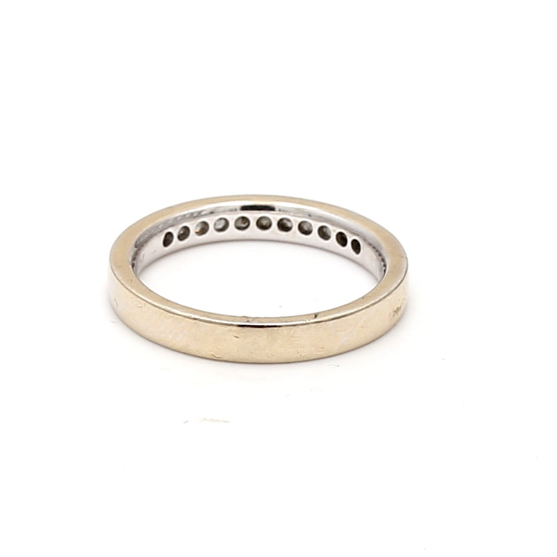 1.10 Carat Princess Cut H VS2 Diamond 14 Karat White Gold Band Ring