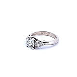 Tiffany and Co 1.25 Carat Round Brilliant Shape G-VVS2 Diamond Platinum Three-Stone Ring