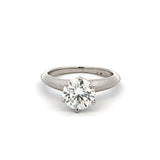 Tiffany & Co 1.09 Carat Round Brilliant H VVS2 Diamond Platinum Engagement Ring