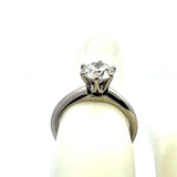 Tiffany & Co 1.09 Carat Round Brilliant H VVS2 Diamond Platinum Engagement Ring