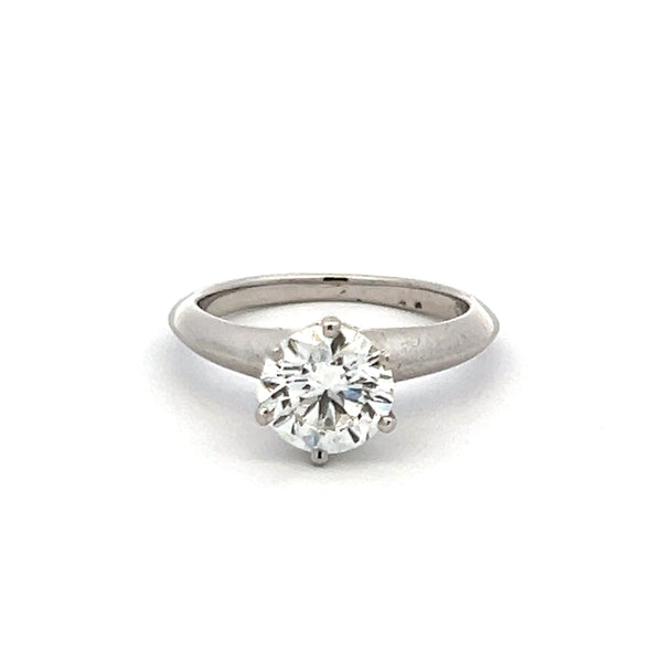 Tiffany & Co 1.09 Carat Round Brilliant Diamond Platinum Engagement Ring