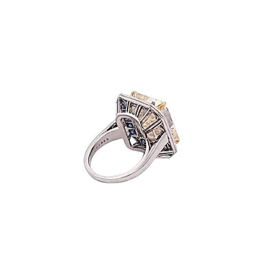 Oscar Heyman 17.35 Carat Emerald Cut Flyb-SI1 Diamond 18K WG Cocktail Ring