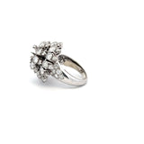 6.29 Carat Round Brilliant F VVS2 Diamond Platinum Semi Mount Ring