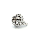 6.29 Carat Round Brilliant F VVS2 Diamond Platinum Semi Mount Ring