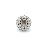 6.29 Carat Round Brilliant F VVS2 Diamond Platinum Semi Mount Ring