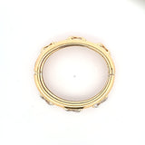 0.78 Carat Round Brilliant G SI1 Diamond 18 Karat Yellow Gold Bangle Bracelet