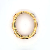 0.78 Carat Round Brilliant G SI1 Diamond 18 Karat Yellow Gold Bangle Bracelet