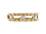 0.78 Carat Round Brilliant G SI1 Diamond 18 Karat Yellow Gold Bangle Bracelet