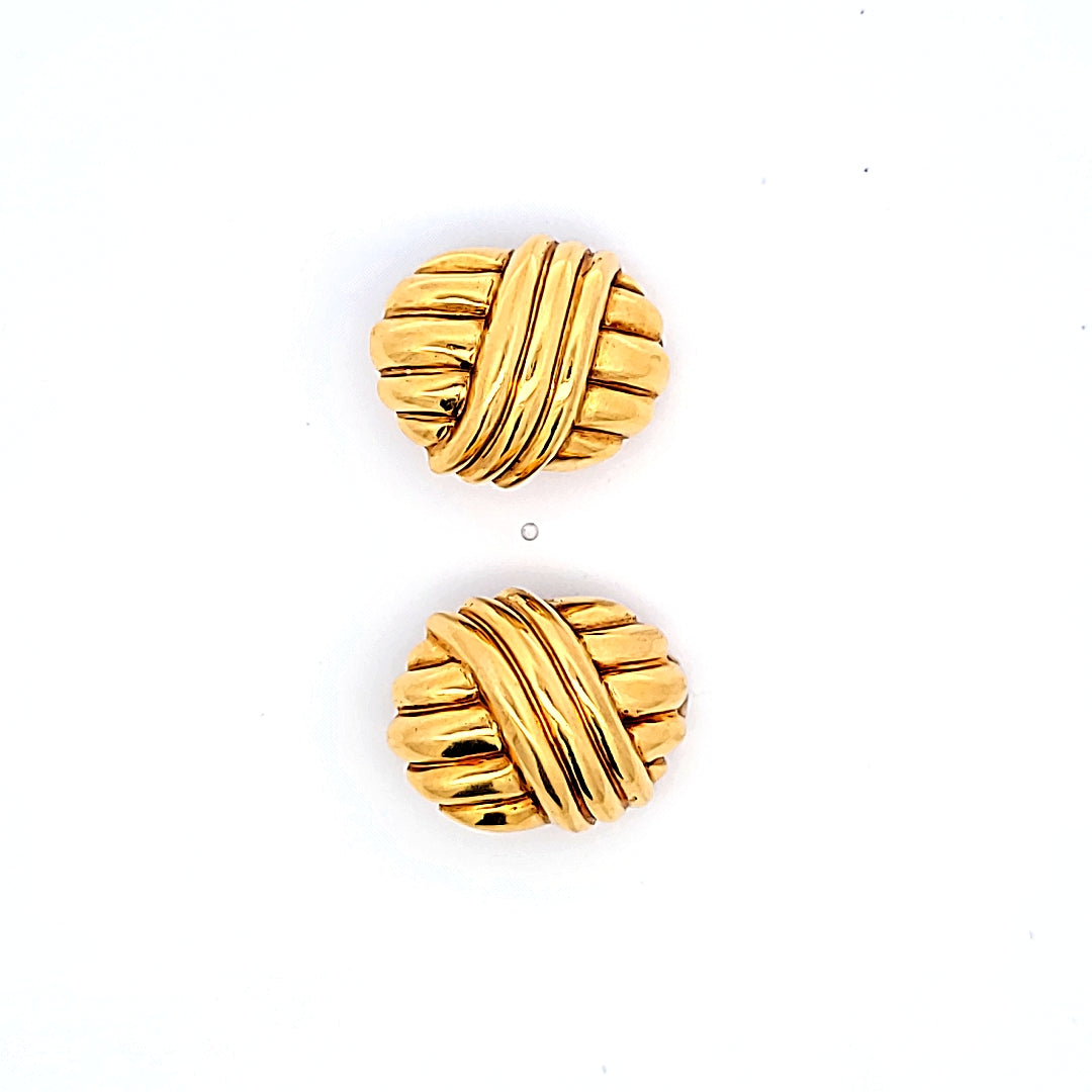 Vintage 21.40 Grams 18 Karat Yellow Gold Clip On Earrings