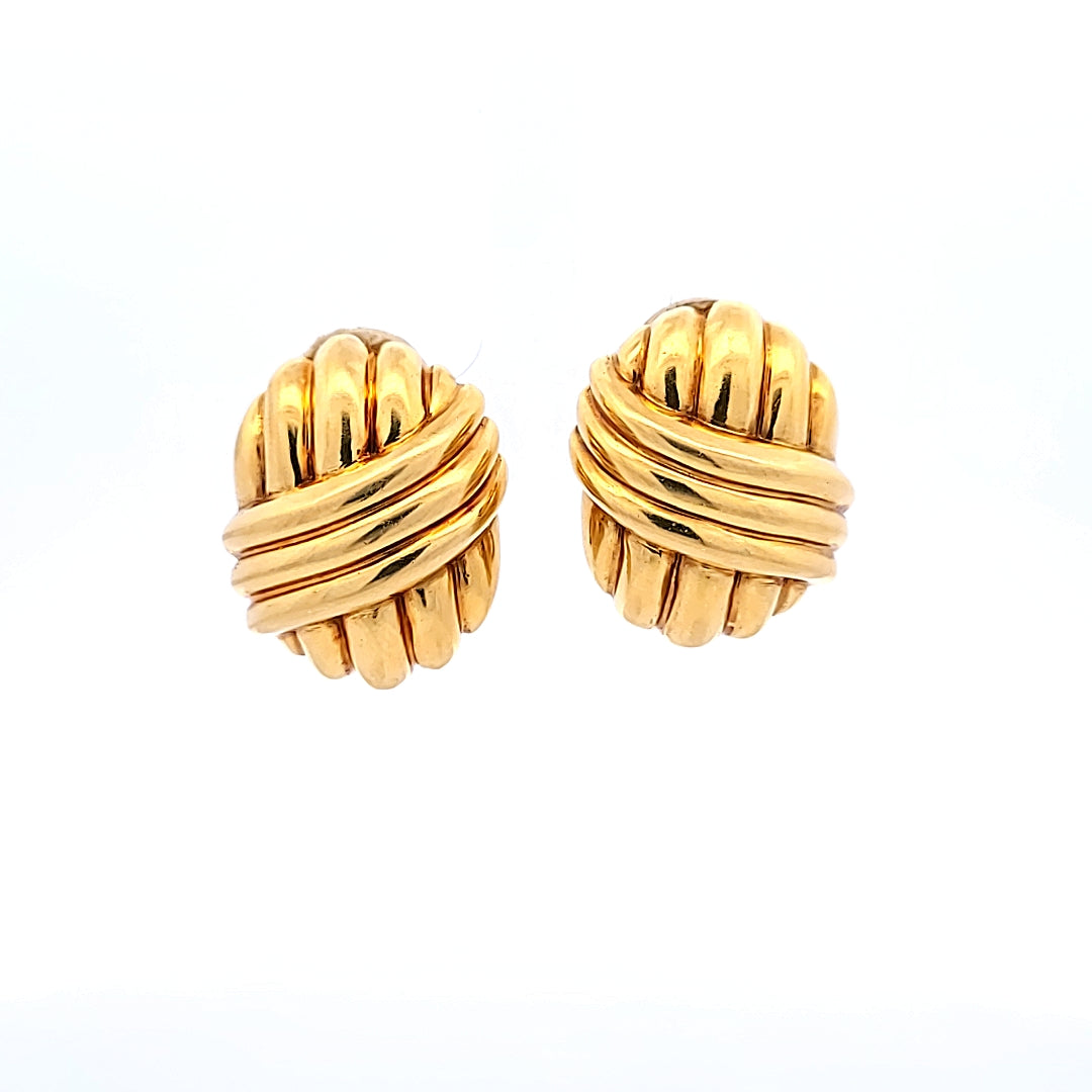 Vintage 21.40 Grams 18 Karat Yellow Gold Clip On Earrings