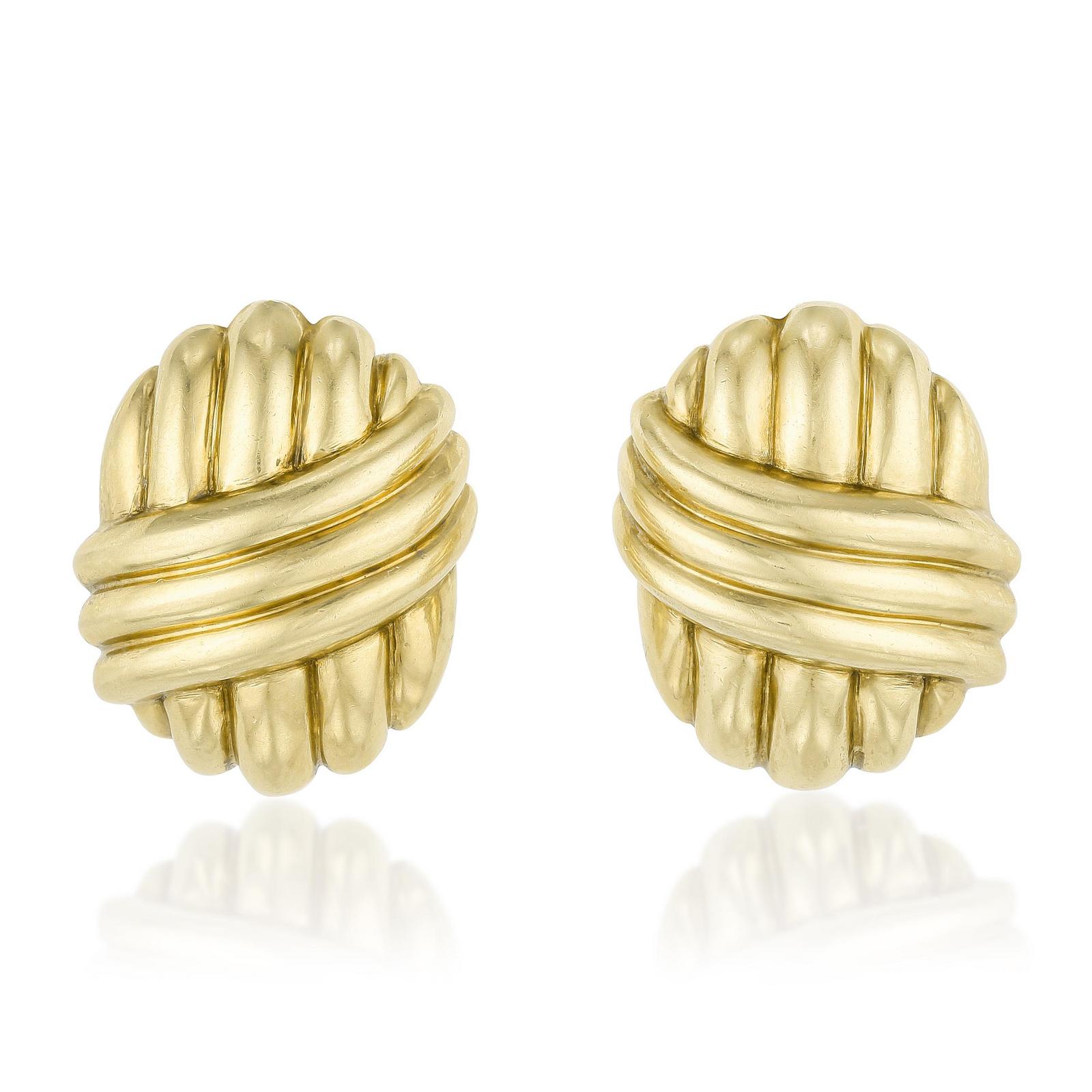 Vintage 21.40 Grams 18 Karat Yellow Gold Clip On Earrings