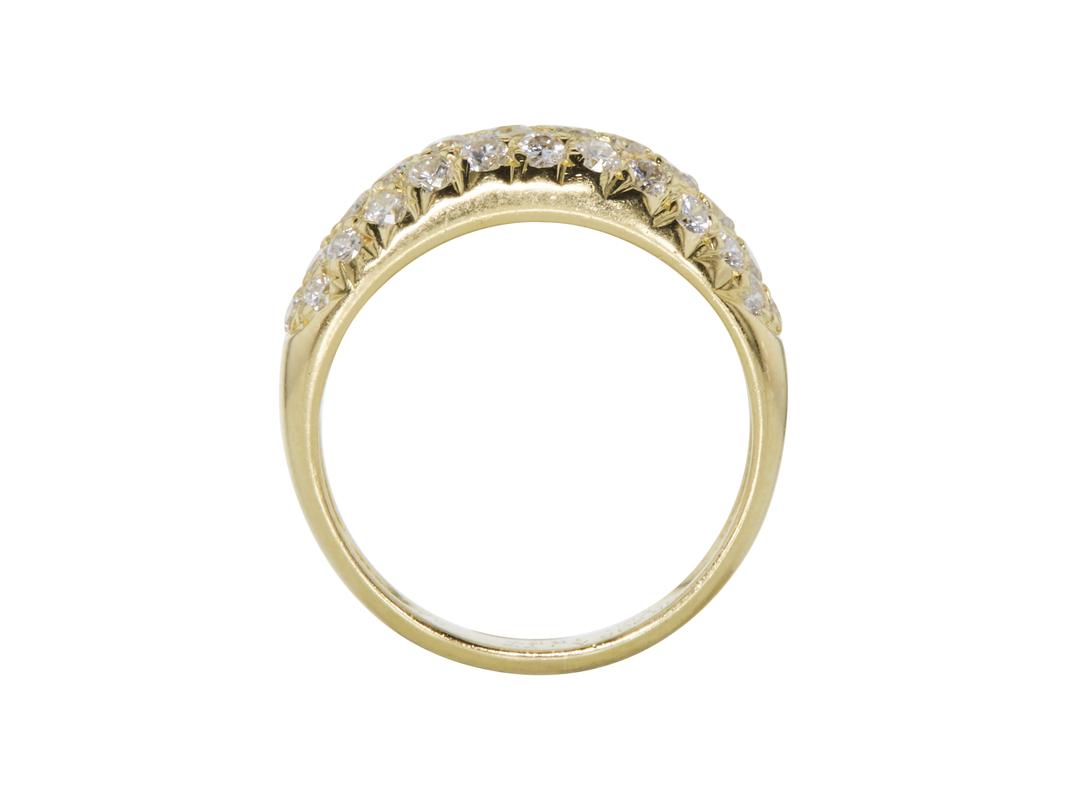 Van Cleef & Arpels 18K Yellow Gold Band Ring with 0.75ct E VS1 Diamonds