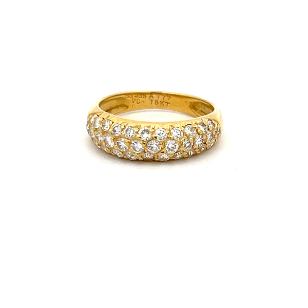 Van Cleef & Arpels 0.75 Carat Round Brilliant Diamond 18K Yellow Gold Band Ring