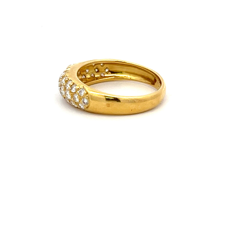 Van Cleef & Arpels 0.75 Carat Round Brilliant Diamond 18K Yellow Gold Band Ring