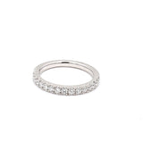 0.68 Carat Round Brilliant I SI1 Diamond Platinum Band Ring