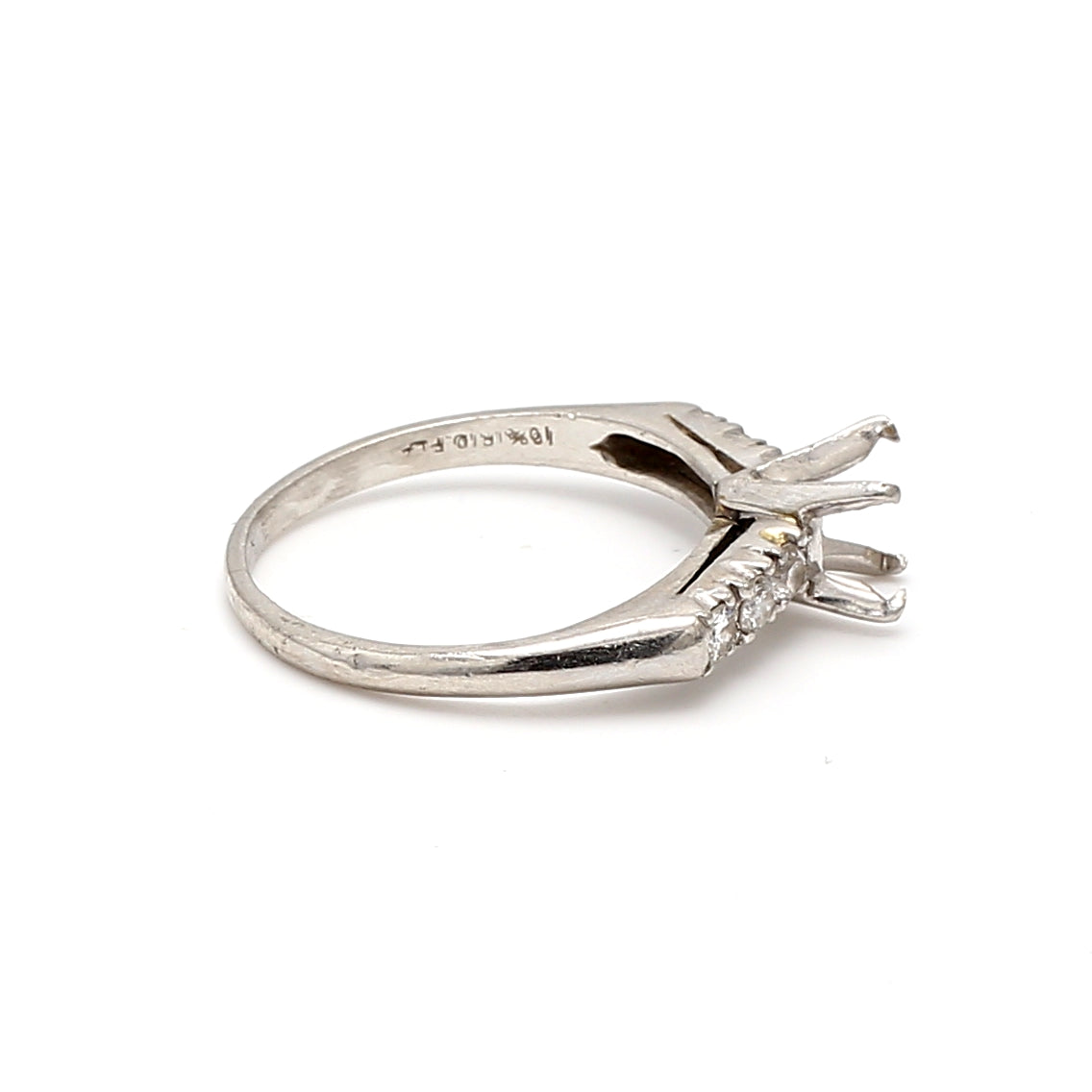 0.40 Carat Round Brilliant I SI1 Diamond Platinum Semi Mount Ring