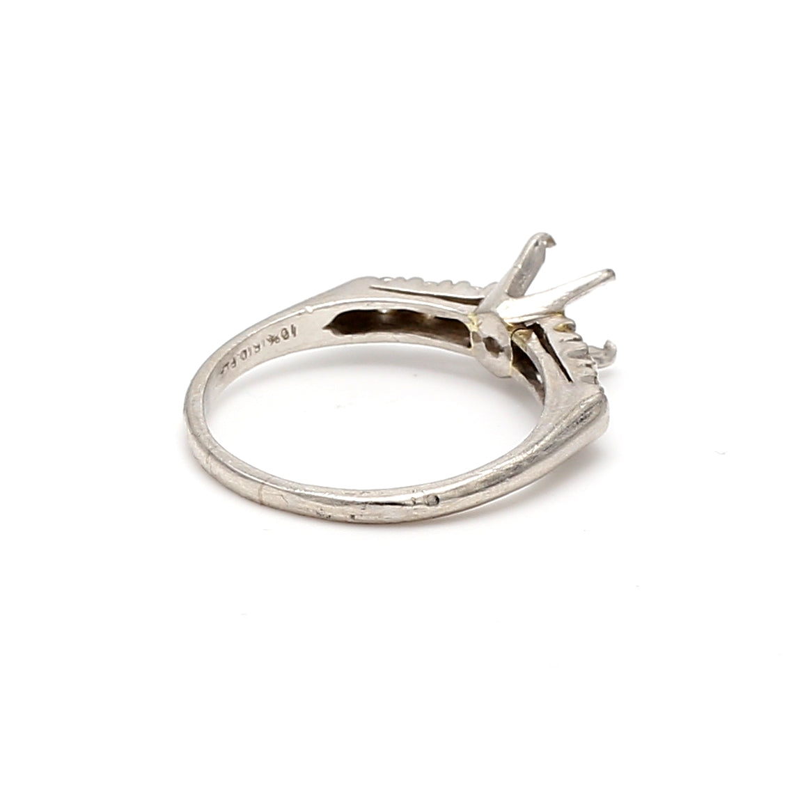 0.40 Carat Round Brilliant I SI1 Diamond Platinum Semi Mount Ring