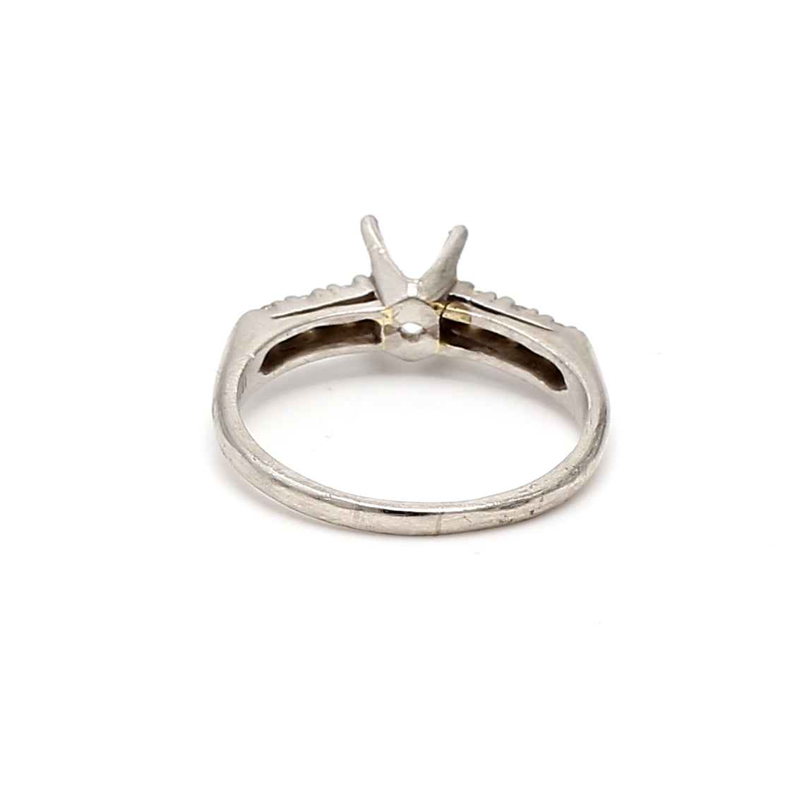 0.40 Carat Round Brilliant I SI1 Diamond Platinum Semi Mount Ring