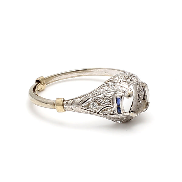 White Gold Semi Mount Ring